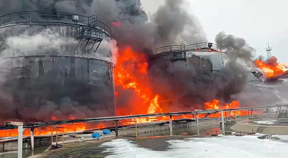 Ukraine Drone Strike Hits St. Petersburg Oil Terminal as Putin's Davos Economic Forum Opens Under Black Smoke